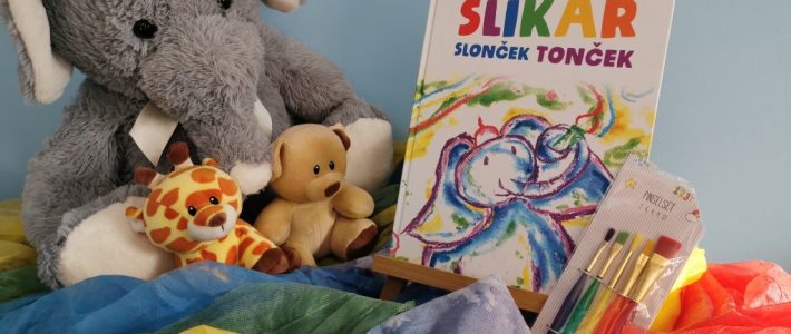 PRIPRAVA NA DRAMATIZACIJO SLIKAR SLONČEK TONČEK IN NASTOP PRVOŠOLCEV V OKVIRU UNESCO PROJEKTA Z ODRA NA ODER